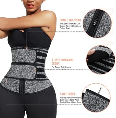 Cina Antibacterial Compression Belly Top Slimming 2 Layers Neoprene Waist Trainer Women's Training Belt For Women in vendita