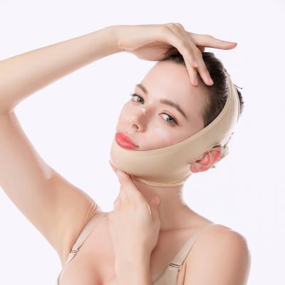 Cina Shaped Elastic Facial Massage Slimming Elastic Shaper Chin Lift Up Face Lifting Strap Bandage Mask V Line Belt in vendita