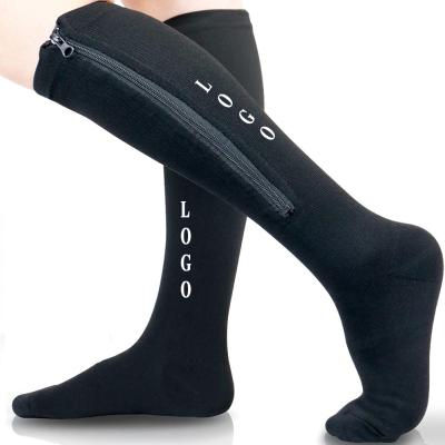 China Breathable Improved Blood Circulation After Surgical Functional Medical Zippered Socks 20-30 mmHg Compression Stocking Te koop