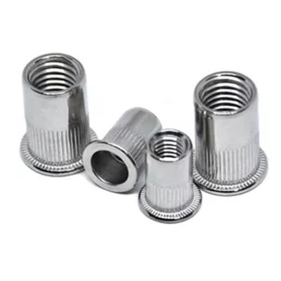 China Hot Selling High Quality Auto Industry Brass Rivet Nut Aluminum Self-lock Flat Head Nut for sale