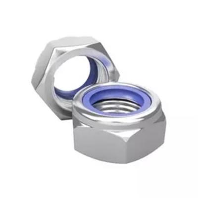 China Automotive Industry Professional Factory Made Galvanized Non-Slip Nylon Hex Nuts for sale