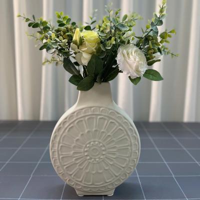 China Contemporary Art Ceramic Vase Home Decoration Flower Vase Porcelain Decor Ornament for sale