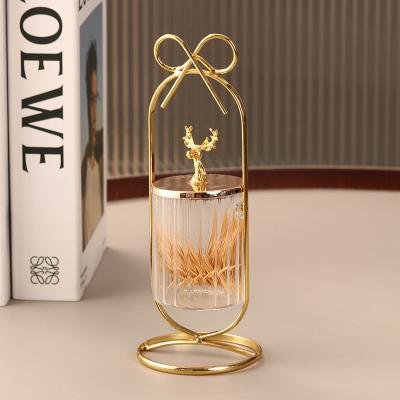 China Ins Elegant Sasmple  White Gray Metal Marker Sundries Fancy Toothpick Holder For Desk for sale