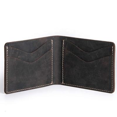 China CHANGRONG Genuine Leather Card Holder Vintage Slim Durable Minimalist Wallet Genuine Leather RFID Blocking Credit Cards Case for sale