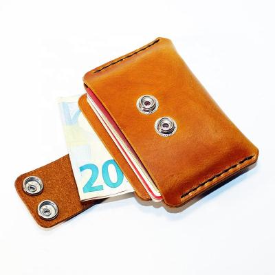 China CHANGRONG Vintage Men's and Women's Custom Vintage Credit Card Case Wallet Minimalist Leather Stand for sale