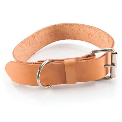 China CHANGRONG Personalized Custom Personalized Vegetable Tanned Leather Dog Collar for sale