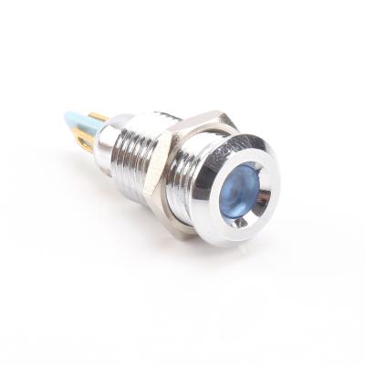 China New IP67 Waterproof Stainless Steel Metal Indicator 10mm 110v RGB Light Blue Luminous for sale