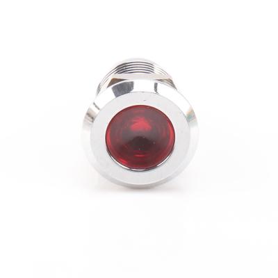 China Industrial Stainless Steel 12mm Waterproof Metal Led Indicator Light Led Signal Pilot Lamp Red 36v 48v 110v 220v for sale