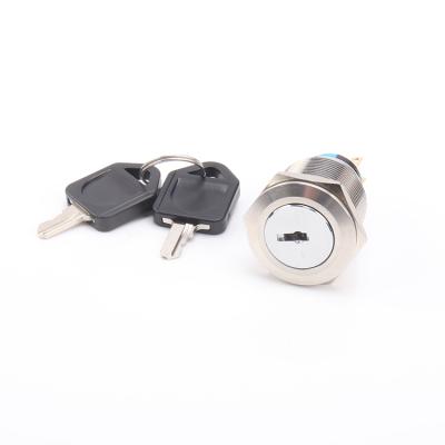 China Industrial Control Metal 2 Or 3 Position Selector Illuminated Waterproof Momentary Latching Key Switch for sale