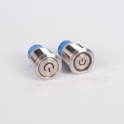 China Control System Baijin Electronic Push Button 8mm Metal Switch With LED Momentary Push Button Switch for sale