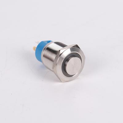 China Baijin 12mm Metal Industrial Push Button Switch LED Lamp Illumination Momentary Latching Switch for sale