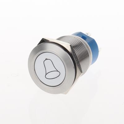 China Momentary Control 19mm Industrial Welding Vandal Heavy Duty Metal Terminal Symbol Customized Push Button Switch for sale