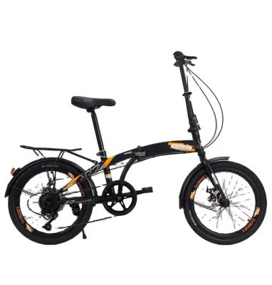 China 2021 street good quality factory directly sell 20 inch double disc brake high carton folding steel bicycle adult bike for sale