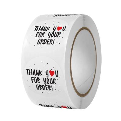 China Waterproof Coated Paper Thank You Shop Gift Label Order Stickers for sale