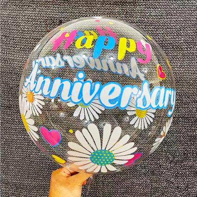 China Announcing Toy 20 Inch Double-Sided Printing Birthday Bobo Balloon Happy Birthday Party Decoration for sale