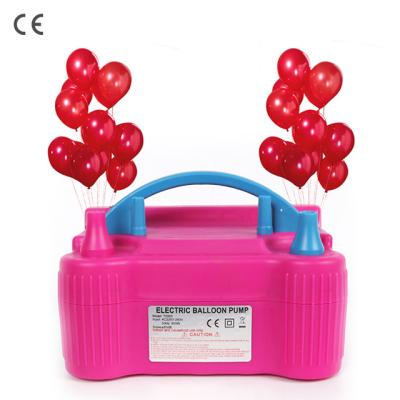 China 220V Electric Balloon Pump Mini Portable Balloon Inflating Tool Double Hole Automatic Balloon Compressor for sale