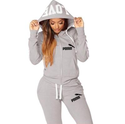 China Custom Fitness QUICK DRY Logo Tracksuits Jersey Hoodies Jogging Training Two Piece Women Solid Color Set for sale