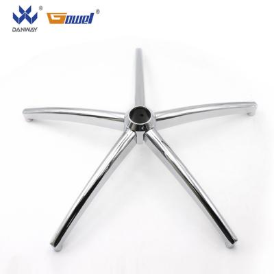 China Modern 350mm Swivel Chrome Metal Iron Five Star Removable Leg Five Star Chair Base IRM-M598 for sale