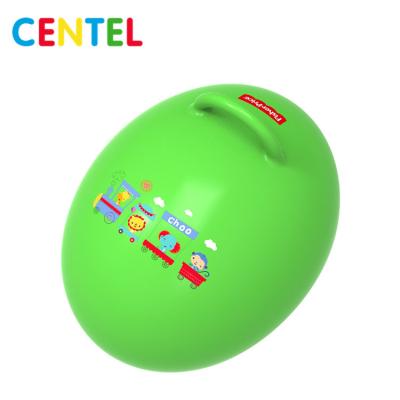 China Safe Egg Shaped PVC Hoppeer Bounce Ball For Kids Balance Jumping for sale