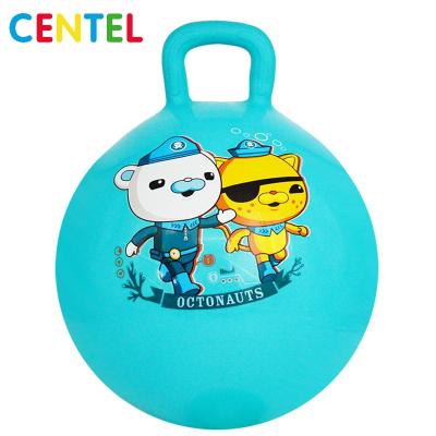 China Inflatable Toy Spielwarenmesse, BSCI Verified Factory, CENTEL Hopper Ball, Child Ride-on Toy, Bouncy Hopping Ball with Handle - 15 inch for sale