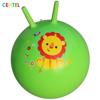 China Safe Inflatable Bouncing Toys Bouncer Ball Games For Kids Hopper Ball With Handle for sale