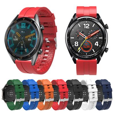 China Silicone Strap Band For Huawei Watch GT 22mm Wrist Silicone Strap Band For Amazfit Magic Band GTR 47mm Huawei Watch GT GT2 46mm Honor Smartwatch 2 for sale