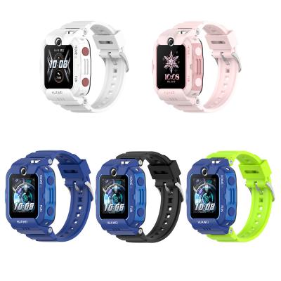 China Silicone Part Sport Rubber Strap For HUAWEI Kids Watch 4X Smart Watch Strap Accessories for sale