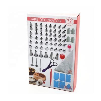 China Sustainable Cake Decorating Nozzles Set Set 72pcs With Box SW-BS972 for sale