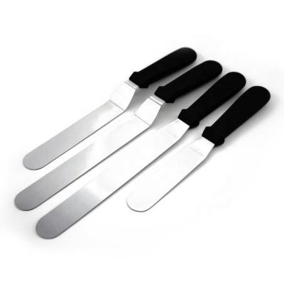 China Sustainable Cake Tools Offset And Straight Icing Spatula Set 4pcs For Cake Decorating SW-BS100 for sale