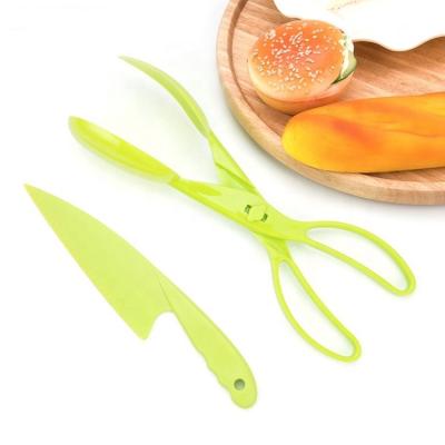 China Viable Kitchen Food Bread Knife and Tongs Set 2pcs SW-CT95 for sale