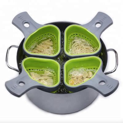 China Viable Collapsible Silicone Spaghetti Pasta Basket SW-CT48 for sale