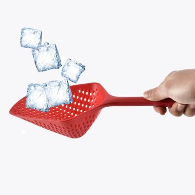 China Large Sustainable Plastic Scoop And Slotted Colander Spoon Ice Strainer SW-CT62 for sale