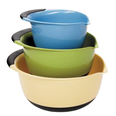 China Sustainable 3 Piece Stackable Mixing Bowl Set For Salad Supporting SW-CT73 for sale