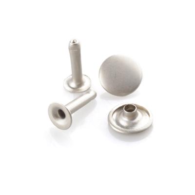 China Custom Round Shape Matte Nickel Free Single Cap Rivet Snap Rivet Metal Snap Rivet for sale