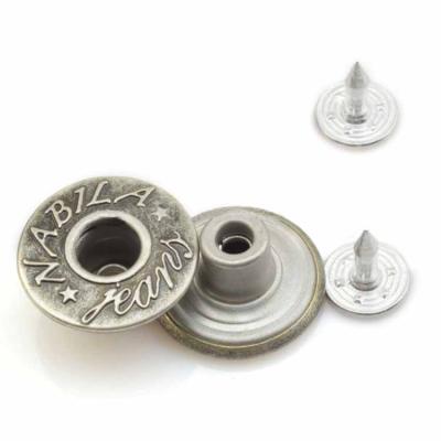 China Dry Cleaning Made Of Zinc Alloy Hollow Movable Pants Jeans Button for sale