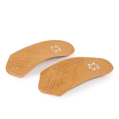 China Orthotics Cushioning Leather Orthopedic Health Insoles Sole Protection For Shoe Flat Insole Sole Shoe Insole Arch Support Heel Pain Heel Foot Insert for sale