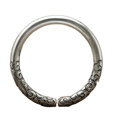 China CLASSIC 999 Snowflake Circle Bracelet Wukong Silver Silver Keen Silver Men's Bracelet Hand-Lettering for sale