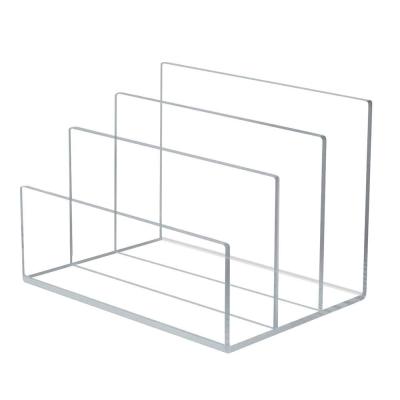 China Workable Clear Acrylic Folder Sorter,Desk File Holder,Folder Rack for Document Paper Letter Book Envelope Laptop Organizer,Cl for sale