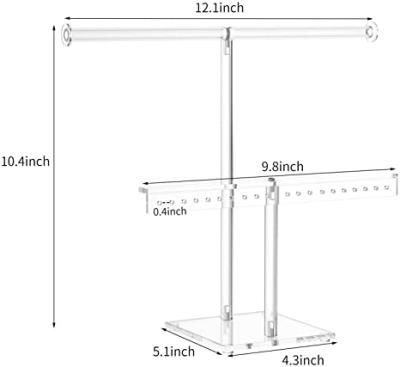 China Acrylic Jewelry Stand Organizer 2 Tier Jewelry Tower Tabletop Display Necklace Earrings Rings Bracelet Organizer for Necklaces Bracelets Earrings for sale