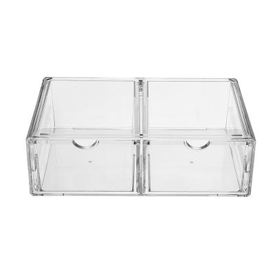 China Viable Cosmetic Organizer Storage Box Makeup Organizer Drawer Acrylic Makeup Brushes Holder for sale