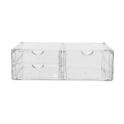 China Sustainable Waterproof Travel Makeup Organizer Large Capacity Clear Acrylic Organizer Drawers for sale