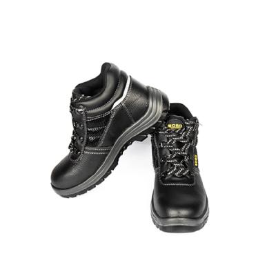 China Lychee Embossed Skin Workmanship High Cut PU Acid Resistant Industrial Boots Sensational Anti Piercing Safety Shoes for sale