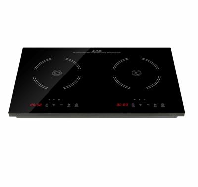 China Car Table Top Kitchen Appliances Restaurant Equipment 2200W 2 Burner Energy Saving Induction Cookops for sale