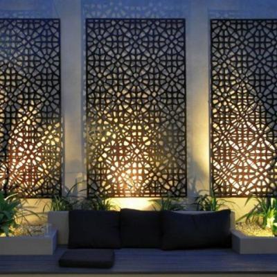 China Strong Room Divider Decoration Shelf Metal Partition Panel Perforated Screen for sale