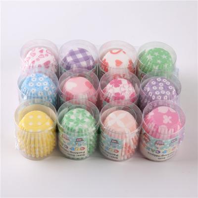 China Cute Small Cupcake Paper Cup Multi Style Style Recyclable Heat-insulating Greaseproof Baking Liners For Wedding With Logo for sale