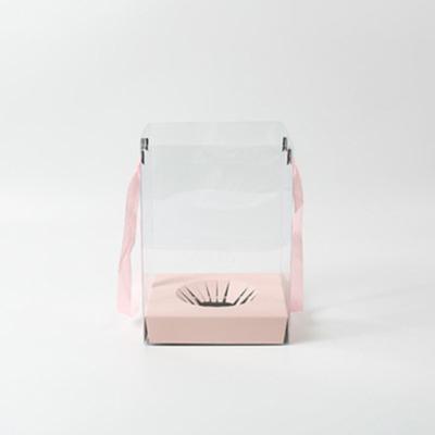 China Handmade Rectangular Plastic Clear Flower Box Good Quality Clear Flower Box With Handle Clear Flower Box for sale