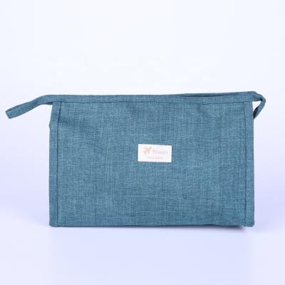 China 100% Promotional Cheap Customized Eco-friendly Cotton Canvas Cloth Makeup Storage Pouch Single Canvas Cosmetic Bags With Zipper for sale