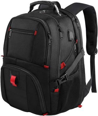 China Carry Storage Case Extra Large 50L Travel Backpack with USB Charging Port, Business School Friendly Bookbags Fit 17 Inch Laptops, Black Backpack for sale