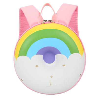 China Other Cute Children School Bags Rainbow Polyester Backpack Small Mini Student 3D Cartoon Backpack With School Backpack for sale