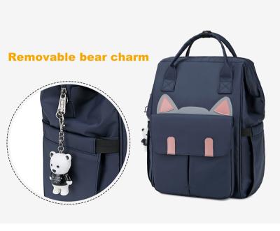 China With Beautiful USB Student Bag Large Capacity Travel Nylon Backpack Waterproof Durable Luxury Backpacks for sale